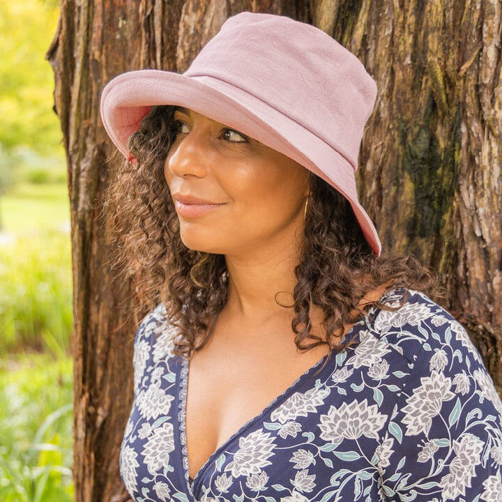 Ladies Sadie Linen Bucket Hat (Cancer Council)