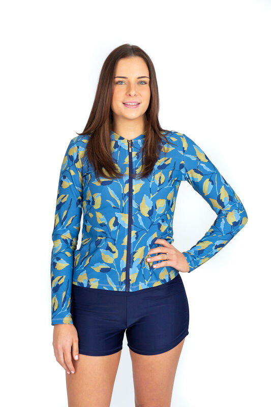 Ladies Long Sleeve Indigo Rashie