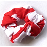 Red and white scrunchie
    		