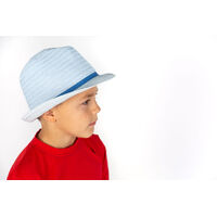 boy wearing the Boys Fedora Hat
    		