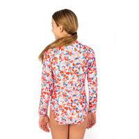 Girls Coral Long Sleeve Bathers
    		