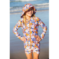 Girls Flower Power Long Sleeve Rashie
    		