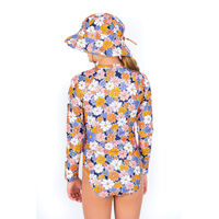 Girls Flower Power Long Sleeve Bathers
    		