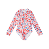 Girls Coral Long Sleeve Bathers 