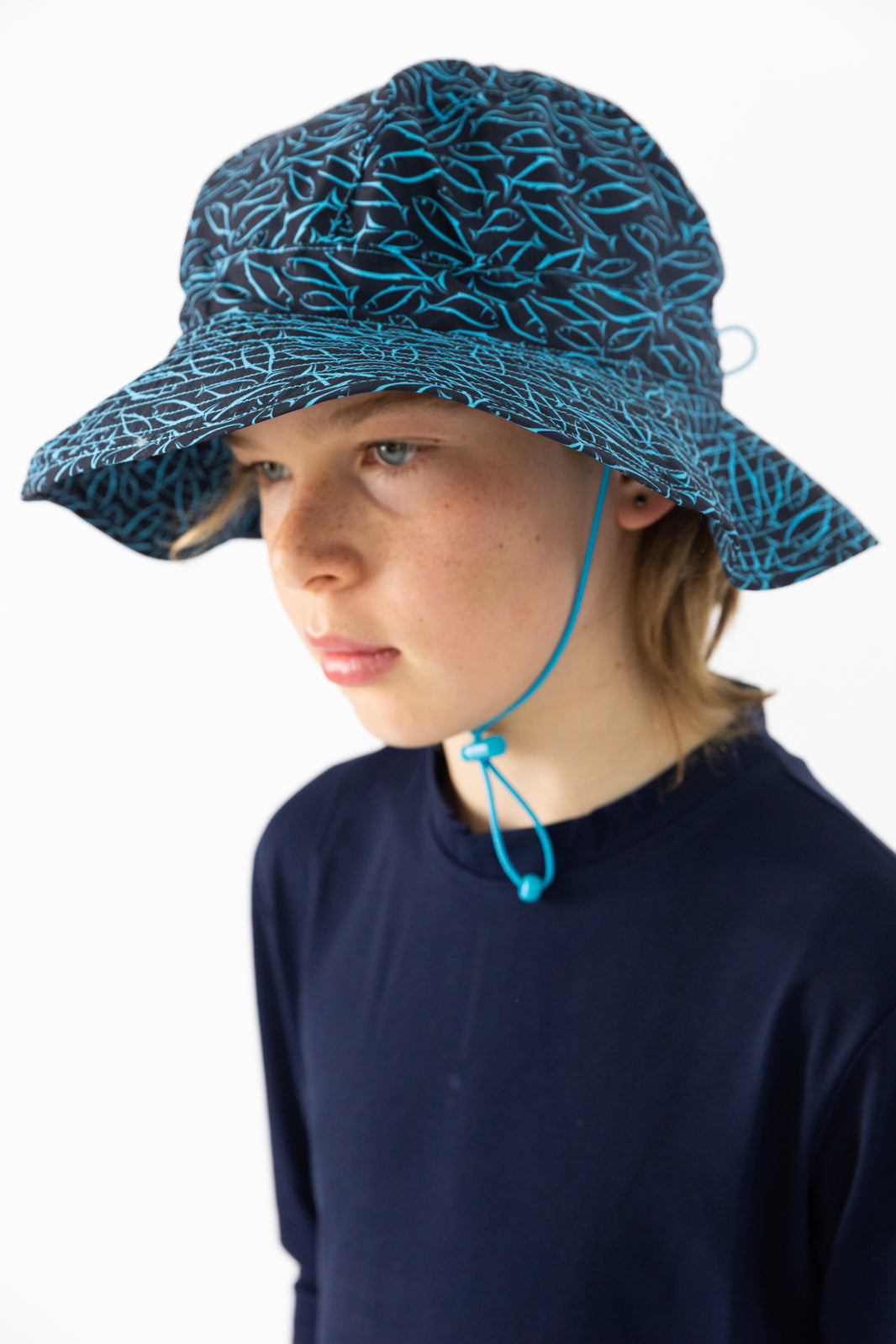 Blue Fish Swim Hat (SIZES M ONLY)