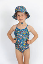 Ditsy Blue Swim Hat (SIZES M ONLY)