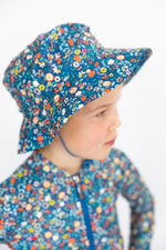 Ditsy Blue Swim Hat (SIZES M ONLY)