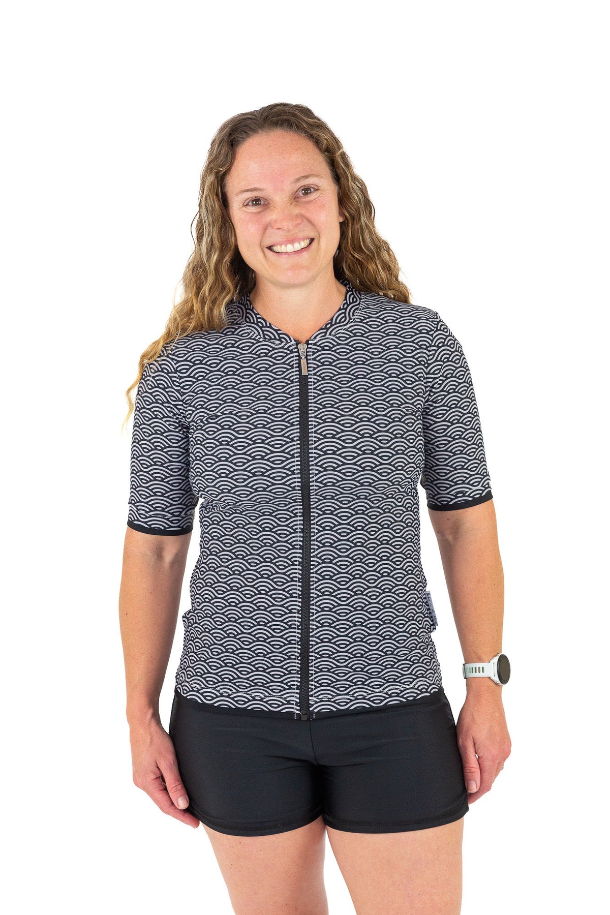 Womens Short Sleeve Rashie SEA WAVE