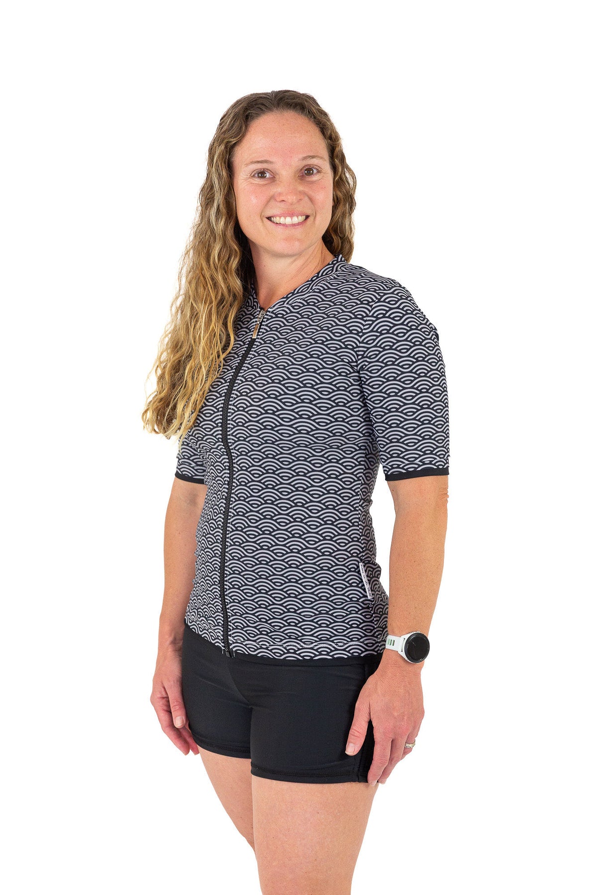 Womens Short Sleeve Rashie SEA WAVE