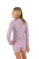 Girls Long Sleeve Rashie RED LEAF