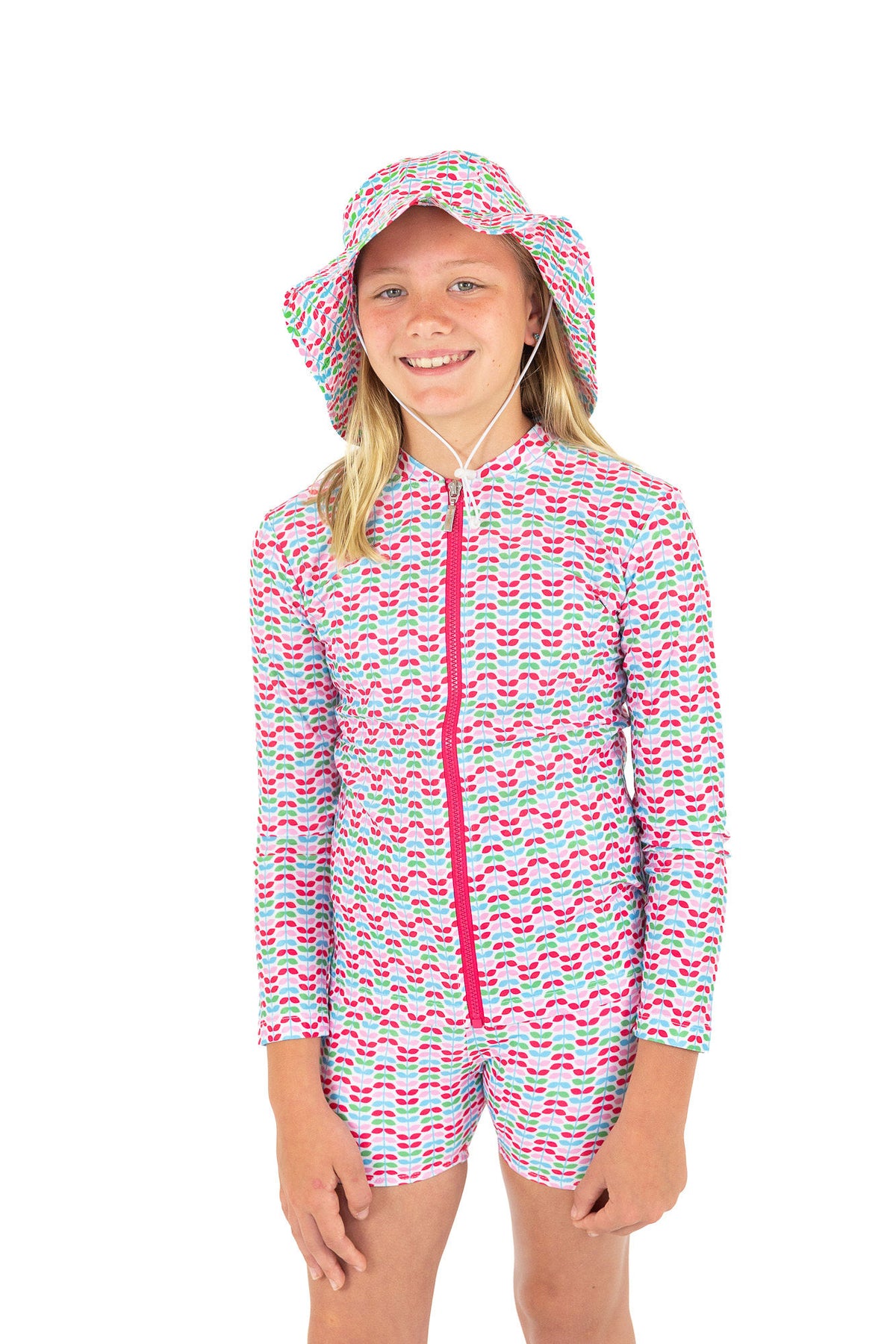 Girls Long Sleeve Rashie RED LEAF