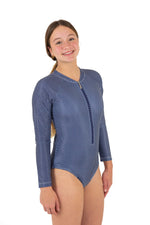 Girls Long Sleeve Bathers DOTTY