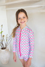 Girls Long Sleeve Rashie RED LEAF