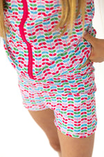 Girls Swim Trunks RED LEAF