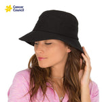Womens Black Golf Bucket Hat (Cancer Council)