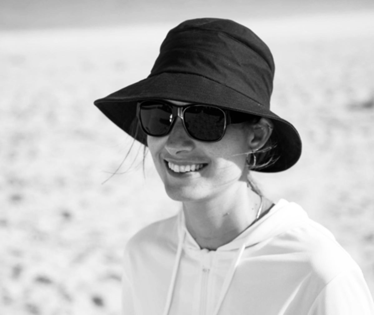 Womens Black Golf Bucket Hat (Cancer Council)