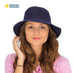 Womens Navy Golf Bucket Hat (Cancer Council)