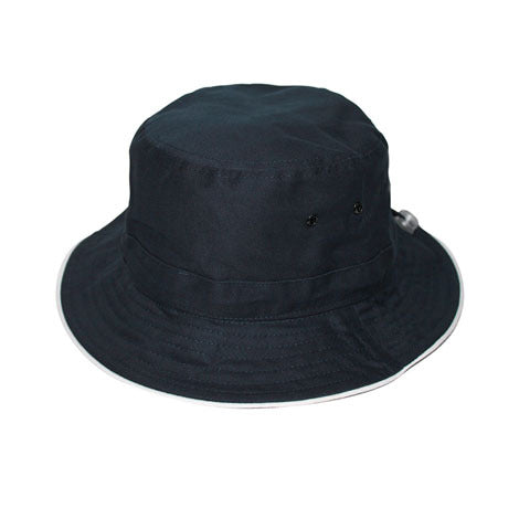 Mens Jester Navy Bucket Hat (Cancer Council)