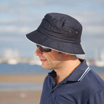Mens Jester Navy Bucket Hat (Cancer Council)