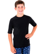 Short sleeve Boys Black Rashie (SIZES 8, 10 ONLY)