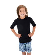 Short sleeve Boys Black Rashie (SIZES 8, 10 ONLY)