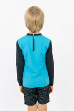 Long Sleeve Kids Lightning Blue Rashie