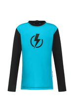 Long Sleeve Kids Lightning Blue Rashie