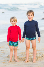 Long Sleeve Kids Plain Red Rashie