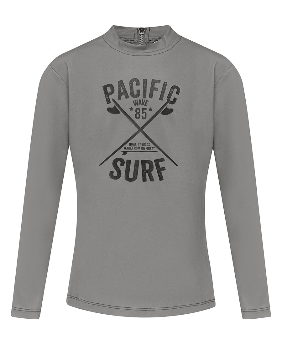 Long Sleeve Boys Pacific Surf Rashie (SIZES 4, 5, 6, 7, 8 ONLY)