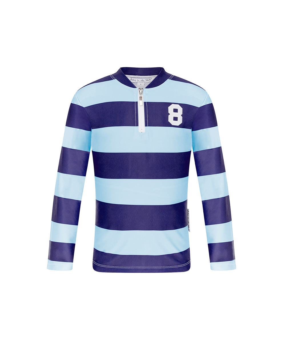 Long Sleeve Boys Rashie RUGGER BLUE (SIZES 1, 2, 3 ONLY)