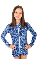 Girls Blueberry Long Sleeve Rashie (SIZES 1, 2, 3, 4, 6 ONLY)