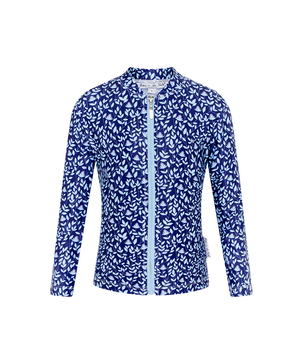 Girls Blueberry Long Sleeve Rashie (SIZES 1, 2, 3, 4, 6 ONLY)
