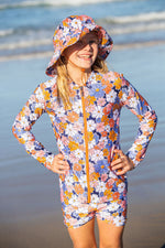 Girls Flower Power Long Sleeve Rashie