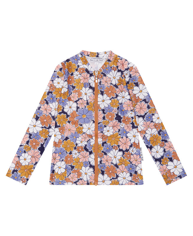 Girls Flower Power Long Sleeve Rashie