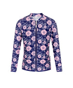 Girls Pink Daisy Long Sleeve Rashie (SIZES 1, 2, 3 ONLY)