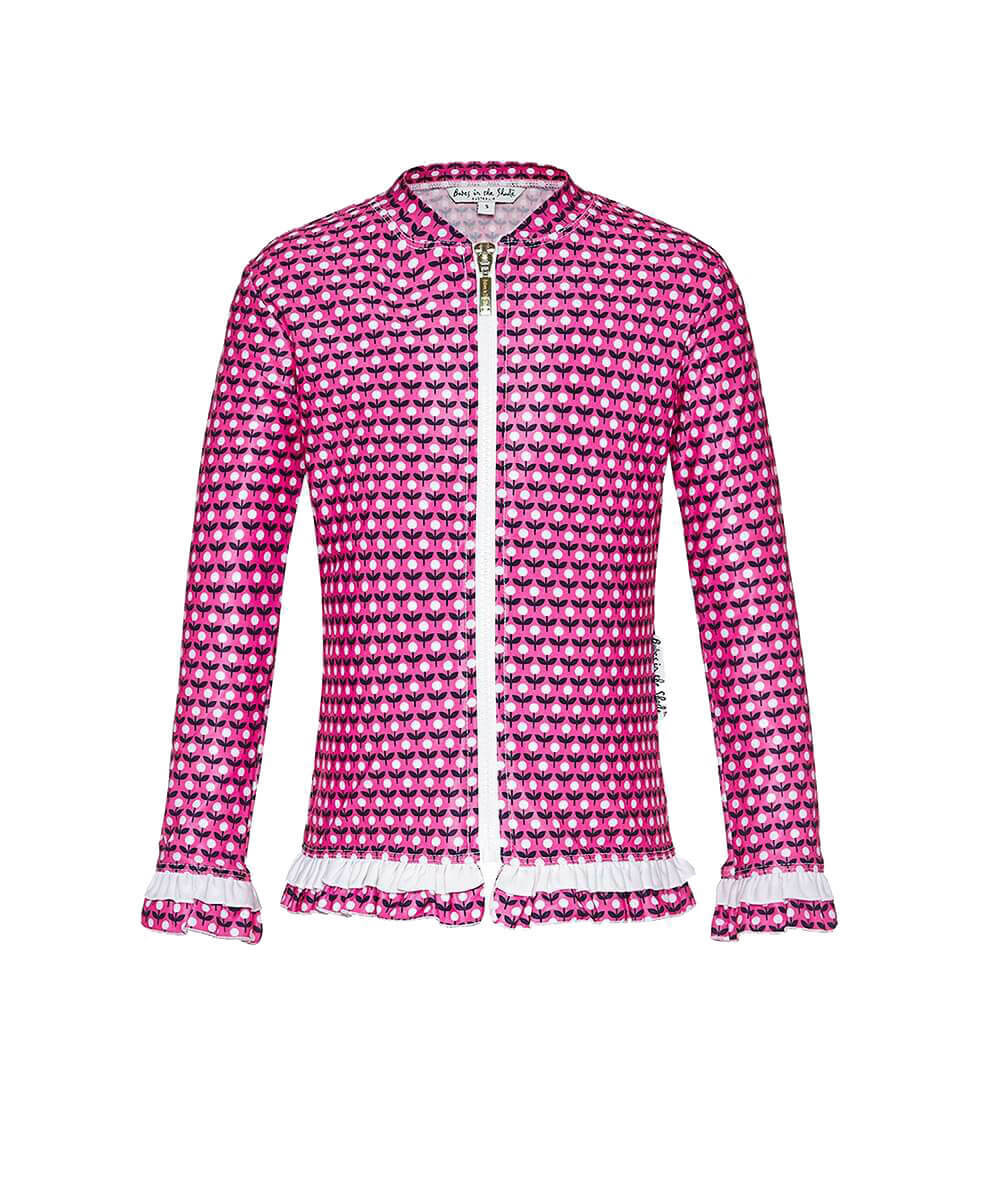 Pink Flower Rashie (SIZES 1, 2 ONLY)