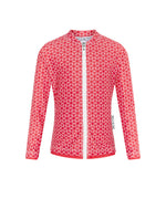 Girls Pinwheel Red Long Sleeve Rashie (SIZES 1, 2, 3, 4, 6, 7 ONLY)