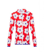 Girls Red Flower Long Sleeve Rashie (SIZES 1, 2, 12, 14 ONLY)