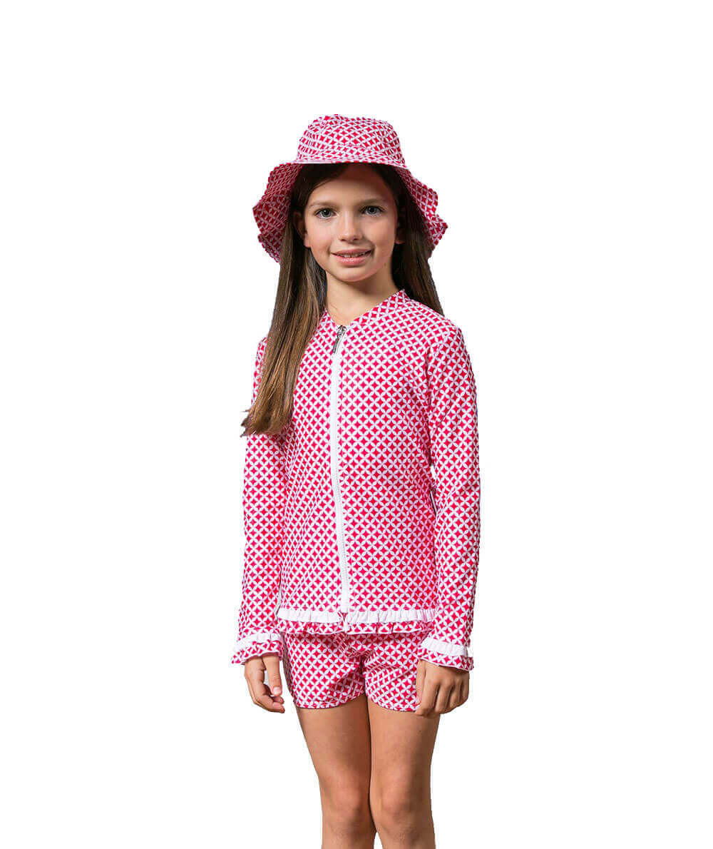 Retro Raspberry Rashie (SIZES 1, 2 ONLY)