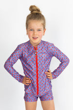 Girls Strawberry Delight Long Sleeve Rashie (SIZES 4, 5, 6, 7, 8 ONLY)