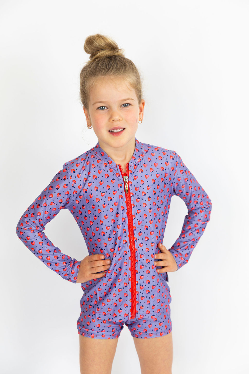 Girls Strawberry Delight Long Sleeve Rashie (SIZES 4, 5, 6, 7, 8 ONLY)