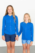 Girls Sky Blue Long Sleeve Rashie
