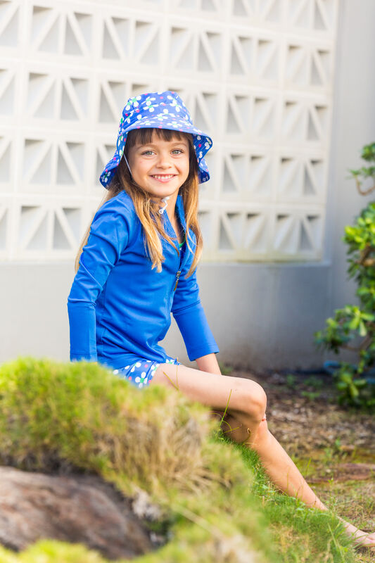 Girls Sky Blue Long Sleeve Rashie