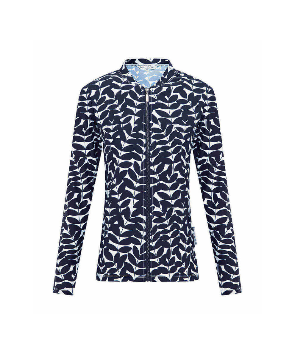Womens Long Sleeve Blue Acacia Rashie