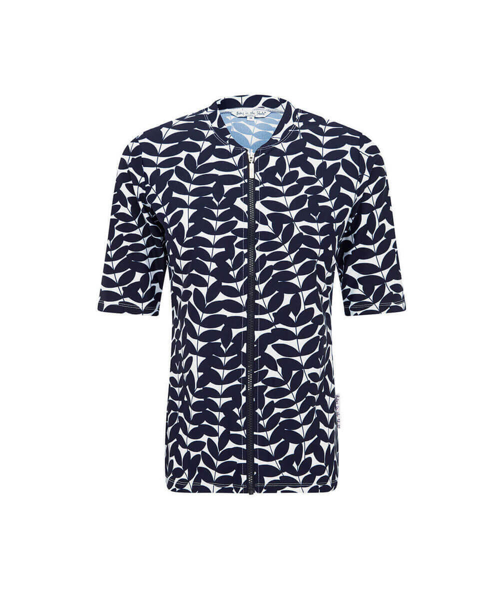 Womens Short Sleeve Blue Acacia Rashie