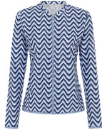 Womens Long Sleeve Chevron Blue Rashie