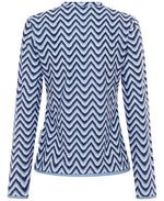 Womens Long Sleeve Chevron Blue Rashie