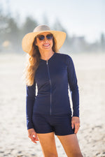 Womens Long Sleeve Classic Navy Rashie