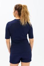 Womens Short Sleeve Classic Navy Rashie