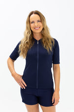 Womens Short Sleeve Classic Navy Rashie